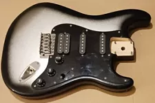 Fender Starcaster Silverburst Strat loaded guitar body 1 3/4 width Stratocaster