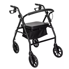 Steel Walker with Wheels Black