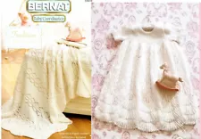 Bernat Baby Coordinates Christening Gown Knitting Crochet Patterns Traditions