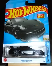 Porsche 911 GT3 - Hot Wheels -matte black -new for 2022 -factory fresh