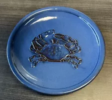 Blue Crab Bistro Plate Dinnerware For Home Kitchen Coastal Nautical. RARE!!