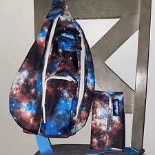 Sale HTF Kavu Sling Rope Bag And Spender Wallet Milky Way Galaxy EUC