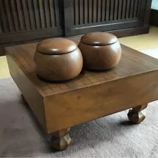 Japanses GO Board table and stones slate set