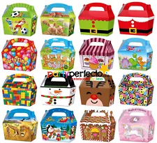 10 Party Bag Treat Boxes - Choose From 18 Designs - Cupcake Gift Themed Children