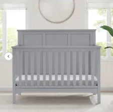 Delta Children Sweet Beginnings Sage flat Top 6-in-1 Convertible Crib