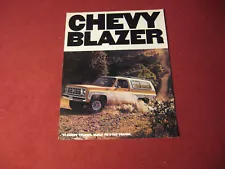 1977 Chevy Blazer Pickup Truck Sales Brochure Booklet Catalog Old Original