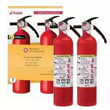 Fire Extinguisher Multi Use Home Office Shop Emergency 1-A:10-B:C Kidde 2 Pack