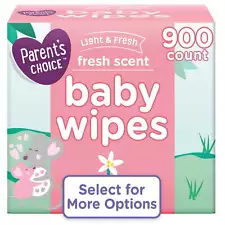 Parent's Choice Fresh Scent Baby Wipes, 900 Count (Select for More Options)