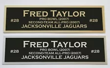 Fred Taylor nameplate for signed autographed jersey football helmet photo