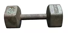 Vintage Ivanko Cast Iron Hex Dumbbell 20 lb