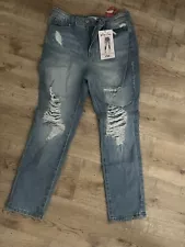 Straight Leg Ripped Jeans