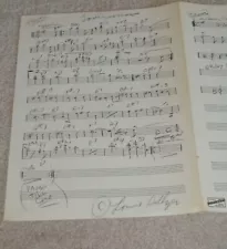 New ListingSCARCE JAZZ HANDWRITTEN SIGNED TENOR SAX MANUSCRIPT LONNIE HILLYER 1940-1985