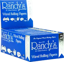 Randy's Original Wired Rolling Papers–Classic Size-25 pack display-NEW PACKAGING