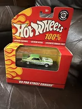 Hot Wheels 69 Pro Street Camaro Green Drag Car 40th Anniversary 100% Red Box