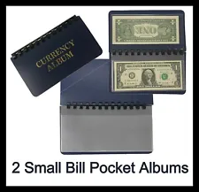 2 Whitman Pocket Album 10 Pages Small Modern Fractional Currency Notes 6.5 x 3