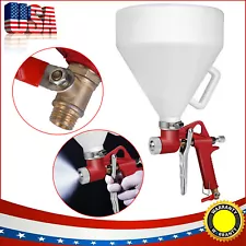 6L Air Spray Texture Gun Hopper Texture Sprayer Concrete Wall Painting Tool US