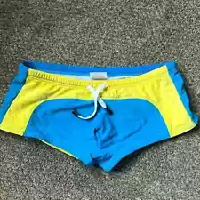 Cheap Undies Men's Short Medium Swimwear Swim Pool Party Swim Brief Blue Yellow