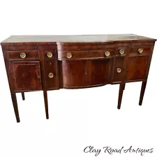 New York federal classical inlaid sideboard buffet serve 1820 antique mahogany