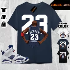 Shirt To Match Jordan 6 Olympic Sneaker Matching Tee MJ Back 23