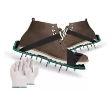 Lawn Aerator Shoes with 48mm Spiked Aerating Sandals Adjustable Strap Spike