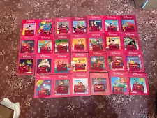 Vtg 90s Rare Walt Disney Read-Along Book and Cassette Lot of 27 Books Tapes