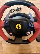 Thrustmaster Ferrari 458 Spider Racing Steering Wheel & Pedals Xbox One Untested