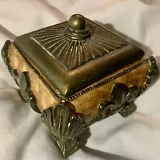 Home Decor. Jewelry/Trinket/Loose Change /Potpourri Box. 5” x 5” x 4.5” Ornate.