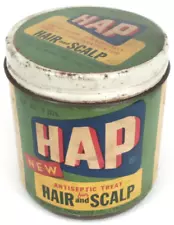 HAP Antiseptic For Hair & Scalp Snow White Products Lynchburg VA 1940s Old Stock