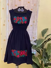 Mexican Embroidered Fiesta Dress Small size