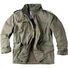 Surplus Paratrooper Winter Mens Jacket M65 Army Military Field Coat Olive Washed