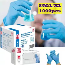 1000 3.5 Mil Disposable Nitrile Exam Gloves Powder Latex Free[XS,S,M,L,XL Size]