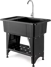 32.3"W x 22.4" D Heavy Duty Utility Sink Laundry Tub for Washing Room / Gardens