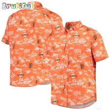 San Francisco Giants Palm Tree Orange Hawaiian Shirt