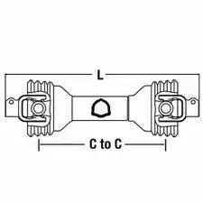 Universal PTO Driveline 1 3/8" 6 Spline QD With Overruning Clutch