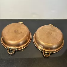 New ListingAntique ‘Set of 2’ Copper Classic Au Gratin Pans