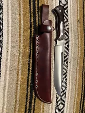 Final Run Bark River/Dark Timber Grizzly CPM 3V, DIW, Bowie Hunting Knife W/Case