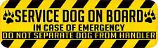 10in x 3in Service Dog on Board Magnet Car Truck Vehicle Magnetic Sign