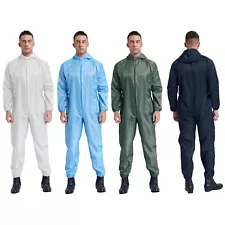 Mens One Piece Work Coveralls Jumpsuits Long Sleeves Front Zipper Mechanics