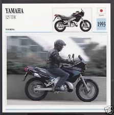 1993 Yamaha 125cc TDR Japan Touring Bike Motorcycle Photo Spec Info Stat Card