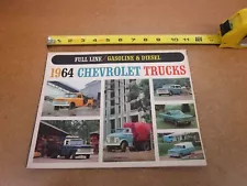 1964 Chevrolet Truck Full Line pickup C10 sales brochure 16 pg folder ORIGINAL