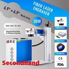 Secondhand 30W Fiber Laser Marking Engraving Machine 6.9x6.9 Laser Engraver