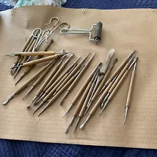 25 Vintage Clay Tools Pottery Sculpting Hand Tools 2 Marked Kemper