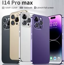 NEW i14 Pro Max Unlocked Android 4G+128GB Dual SIM 4G GSM+WCDMA Cheap Cell Phone