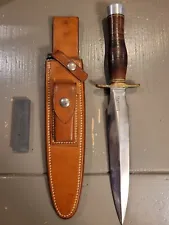 Randall Made Beautiful VTG Model 2-8 Knife Org Sheath & Stone Leather Handle