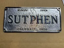 Sutphen Fire Truck Emblem Name Plate Insignia Sign Logo Plate Ladder Truck