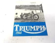 1966 TRIUMPH VINTAGE SALES MOTORCYCLE MAGAZINE BROCHURE