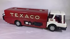 Texaco Jet Fuel Truck Tanker Vintage 1960s Pressed Steel USA Brown & Bigelow 22”