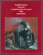 Lionel Fundimensions O-Gauge Electric Trains 1981 Sneak Preview Catalog