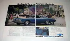 1973 Chevrolet Impala Custom Coupe Car Ad - Value!