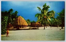 Postcard Samoa Village